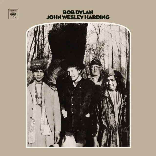 Album cover for 'John Wesley Harding,' Bob Dylan's 1967 folk rock album.