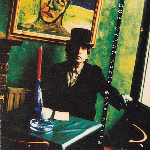 Album cover for 'World Gone Wrong,' Bob Dylan's Grammy-winning traditional folk album from 1993.