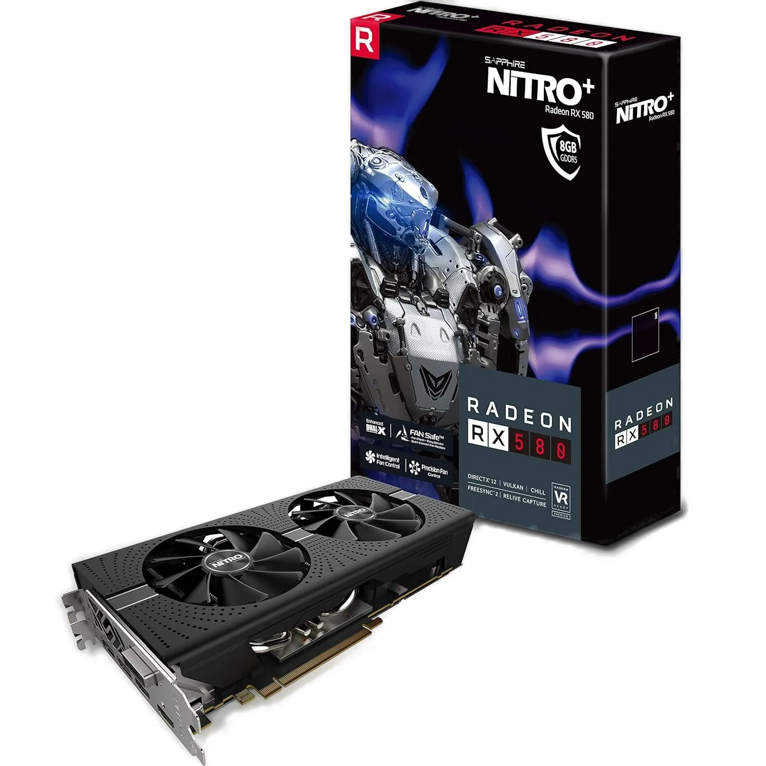 AMD Radeon RX 580 Nitro+ PCIe3.0 GPU from Sapphire