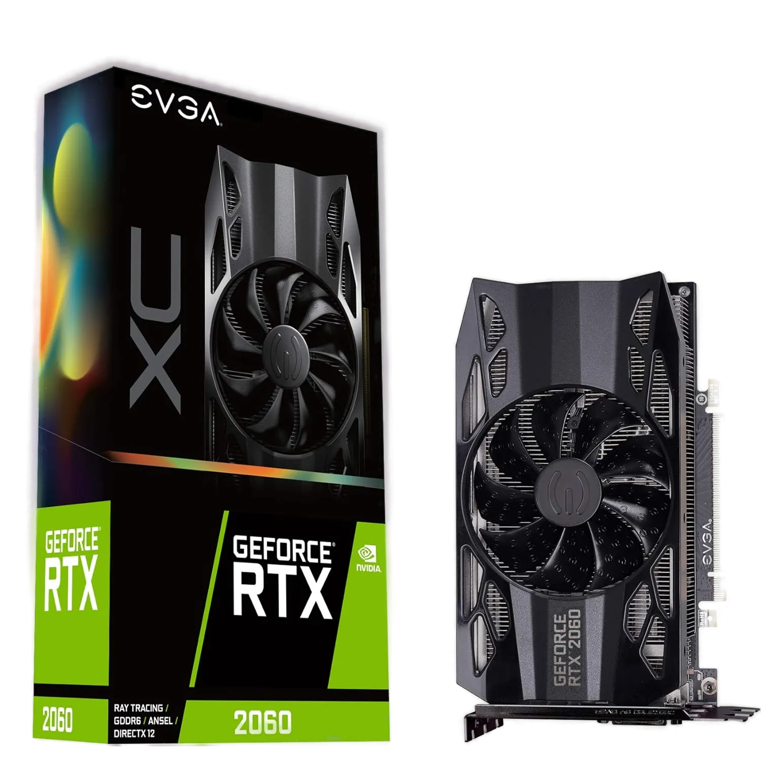 An RXT 2060 PCIe3.0 GPU from EVGA