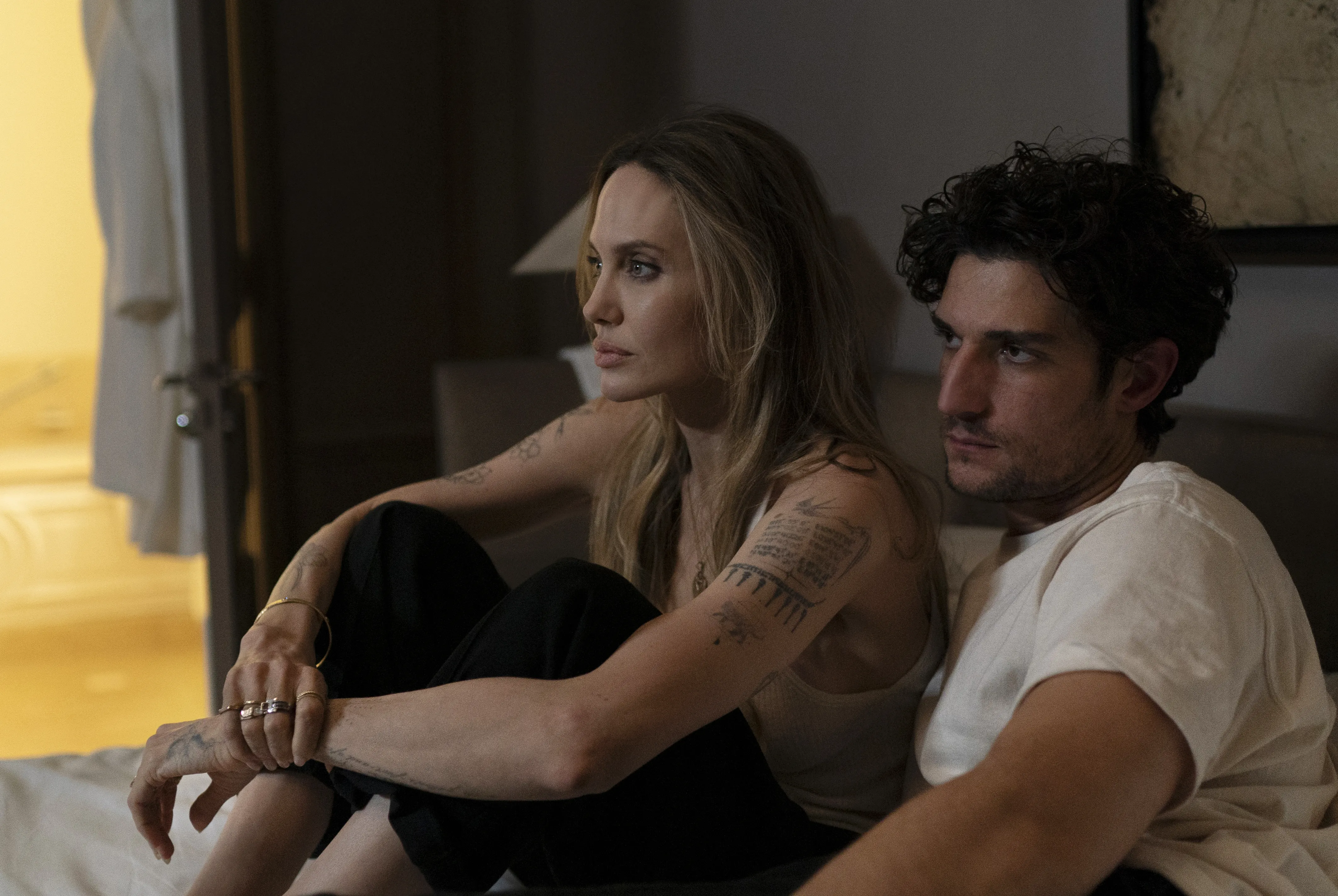 Angelina Jolie and Louis Garrel in “Couture.” Carole Bethuel/Courtesy