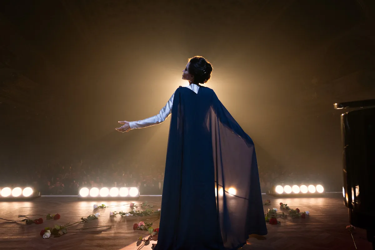 Angelina Jolie onstage as Maria Callas in ‘Maria’
