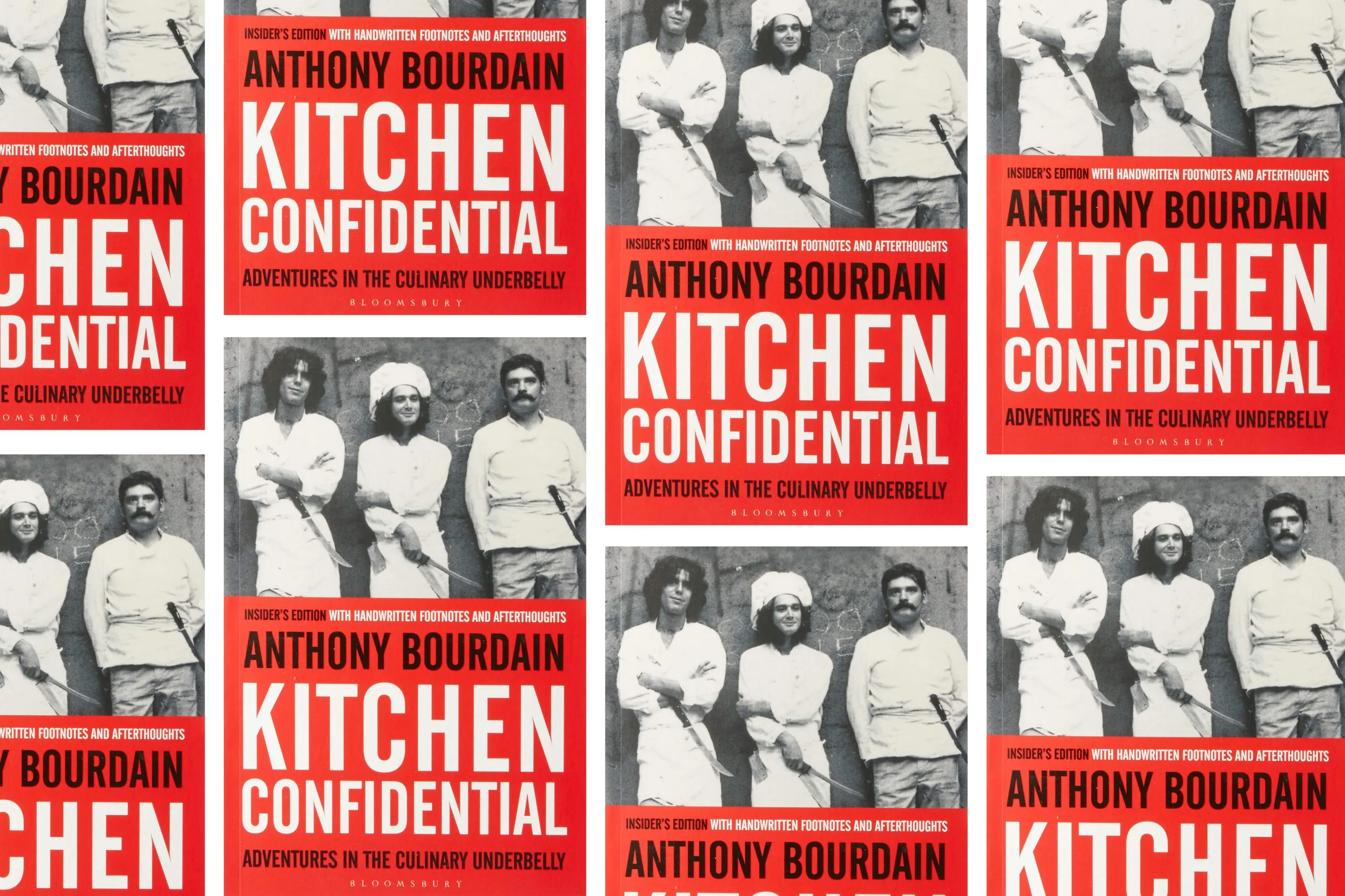 Anthony Bourdain looking contemplatively at a plate of food in a kitchen setting