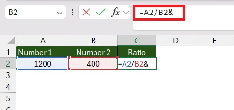 Appending the & operator after division