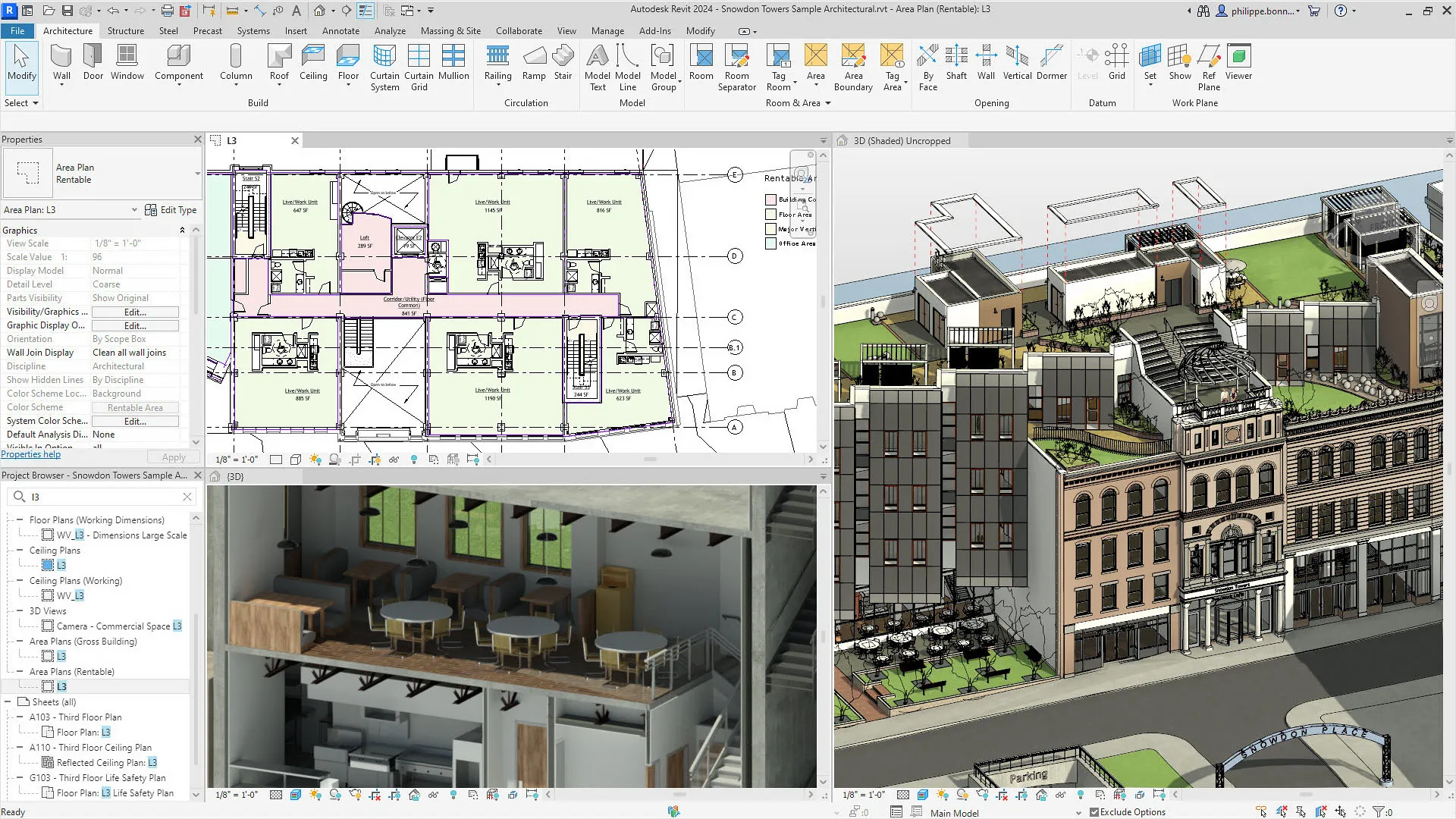 Architects developing design intent in Revit software