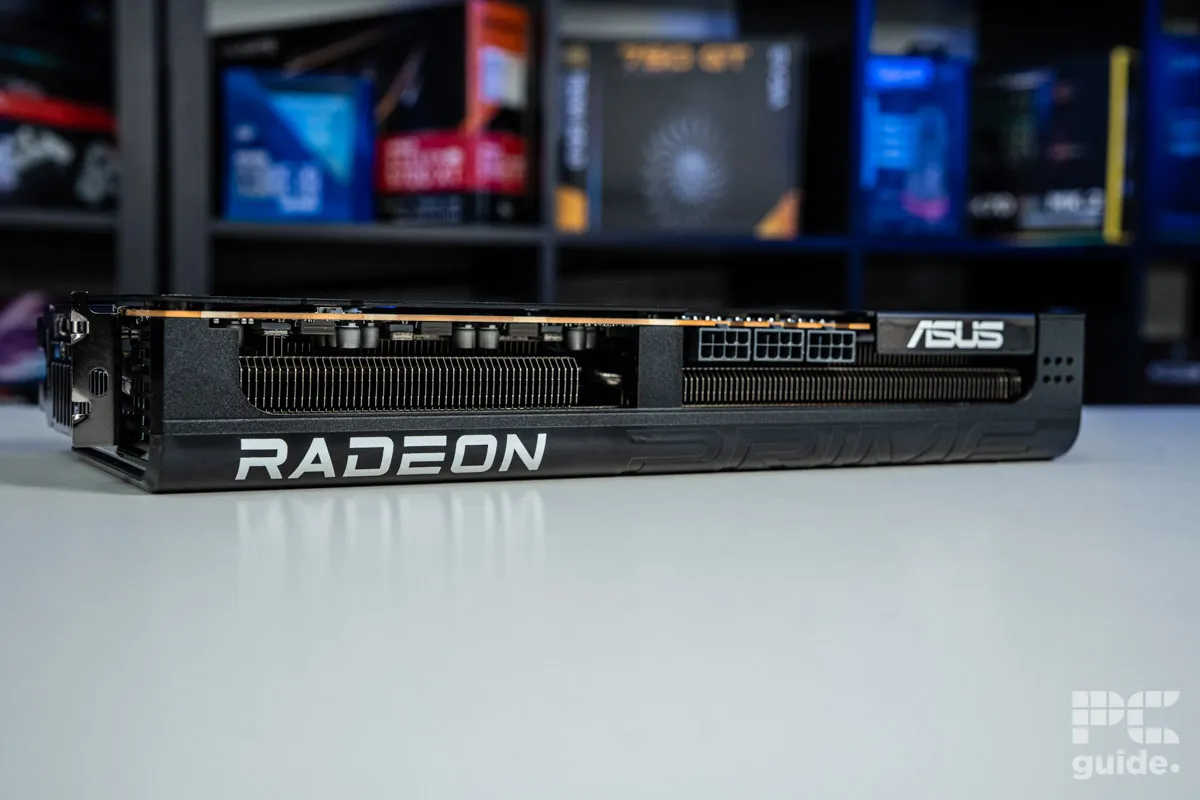 ASUS Prime RX 9070 XT OC side on, Image by PC Guide