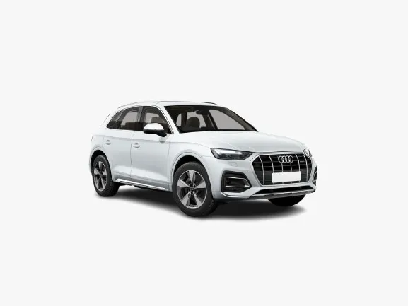 Audi Q5's sophisticated front fascia with LED Matrix headlamps
