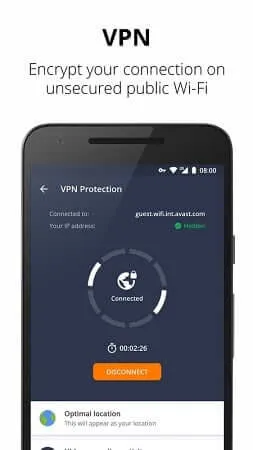 Avast Mobile Security APK initial setup screen