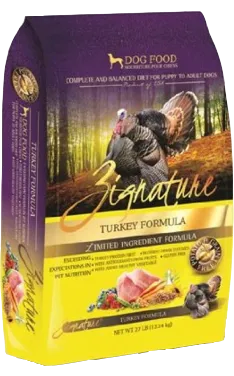 Bag of Zignature Lamb Formula Dog Food