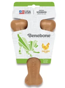 Benebone Wishbone flavored chew toy for Golden Retriever puppies