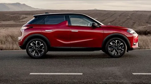 Best small hybrid cars: DS 3 - side, red