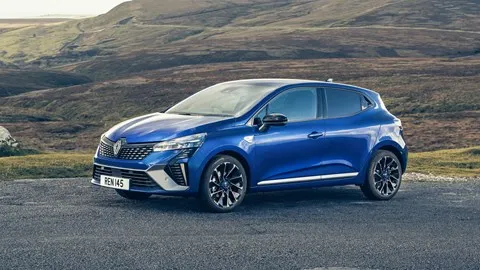 Best small hybrid cars: Renault Clio - front, blue