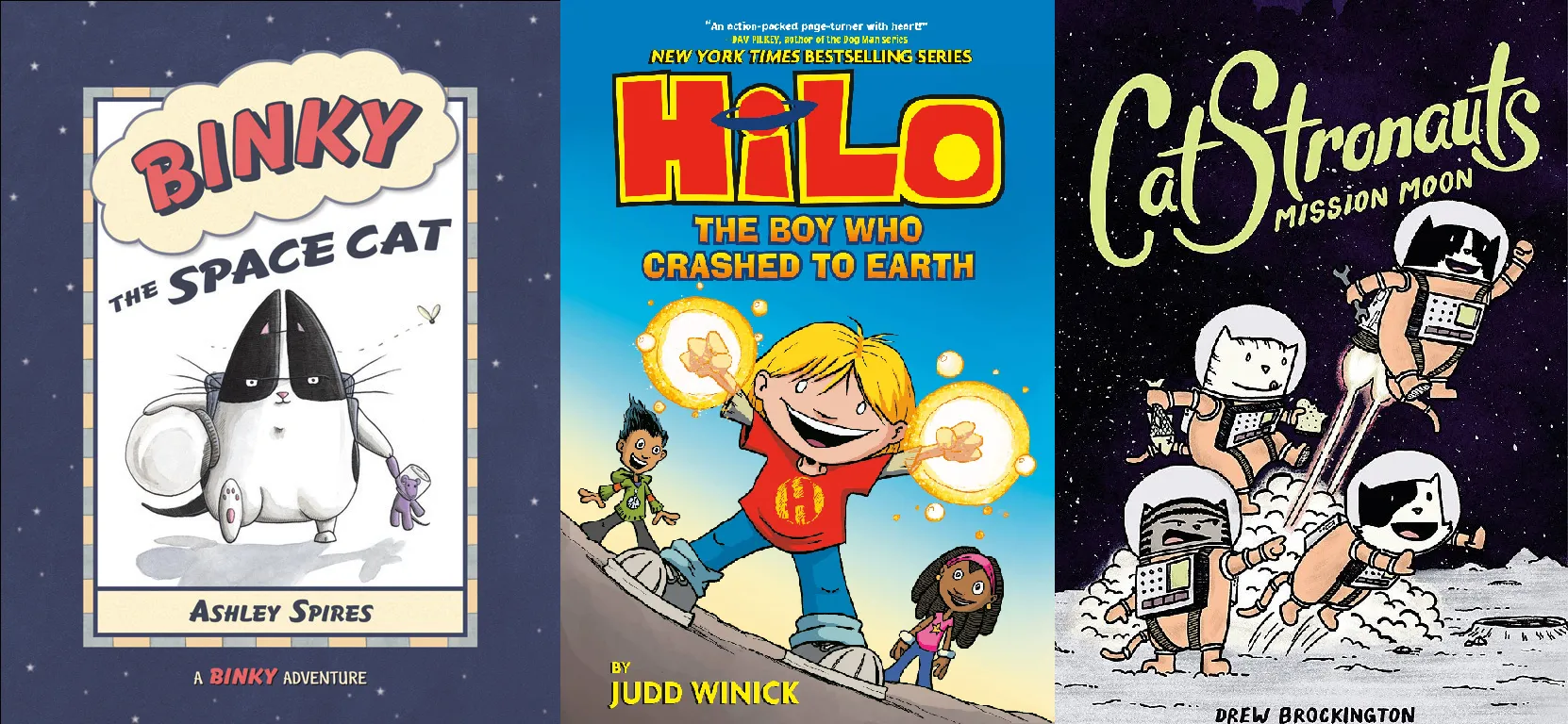 Binky the Space Cat sets off to protect his owners from an alien invasion with fun illustrations