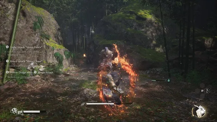 Black Myth Wukong fire attacks in action