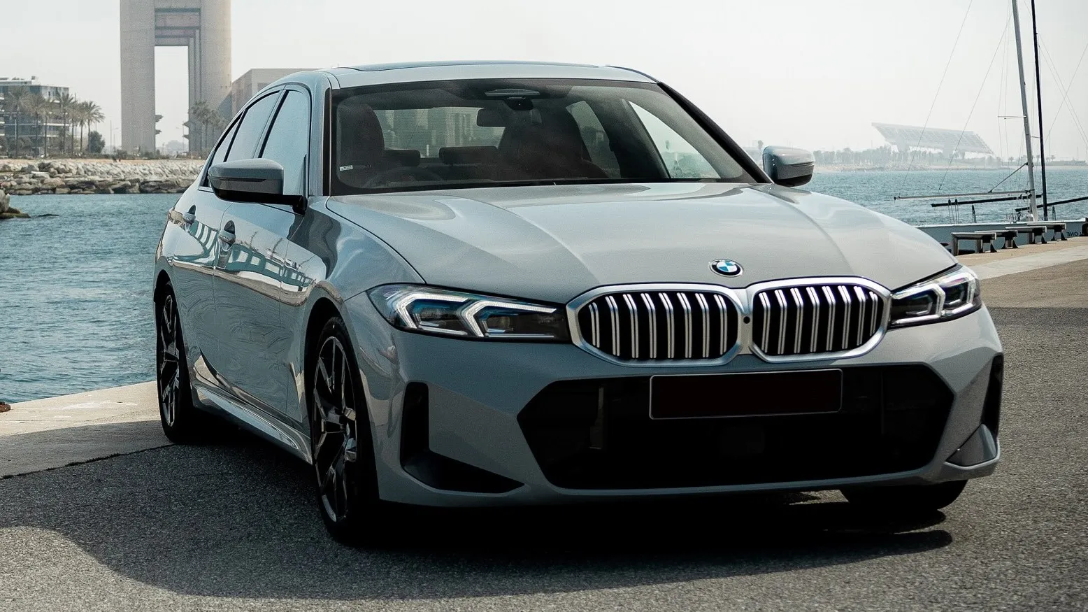 BMW 3 Series in motion, showcasing its athletic stance and signature BMW design elements