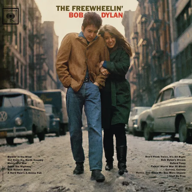 Bob Dylan album cover for "The Freewheelin’ Bob Dylan" (1963)
