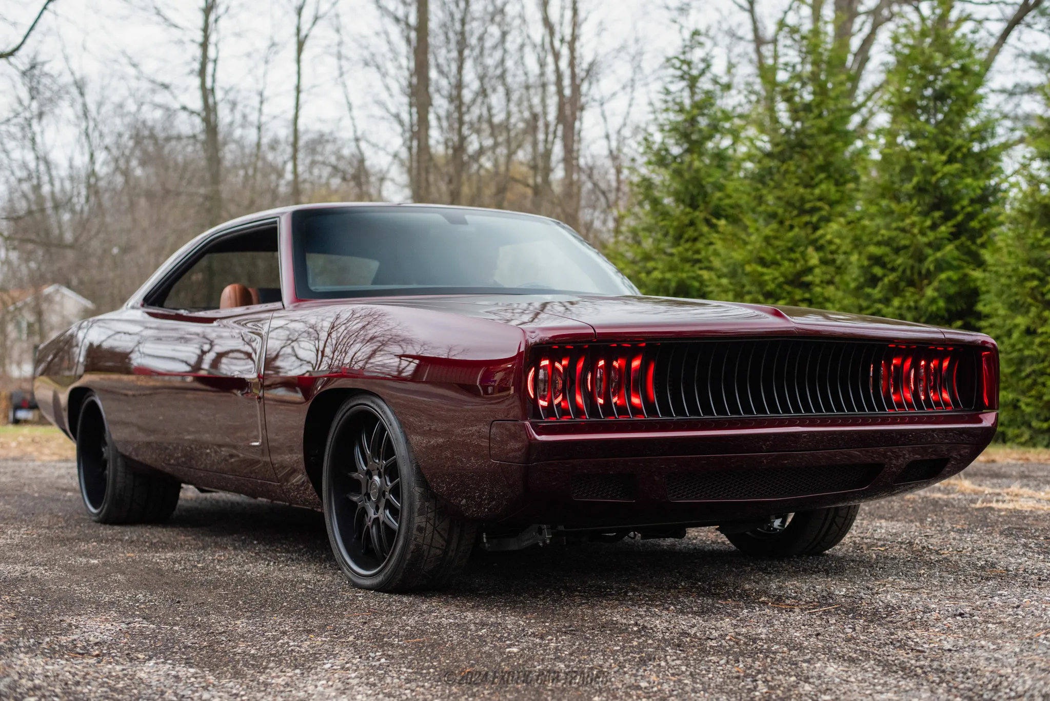 Brandywine Kandy 1968 Dodge Charger Hellcat Restomod 'Incision' exterior with custom LED headlights