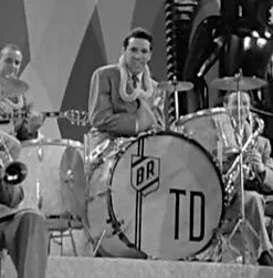 Buddy Rich in action, showcasing his incredible drumming skills
