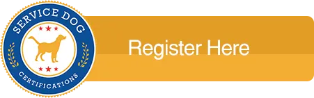 Certified service dog registration example