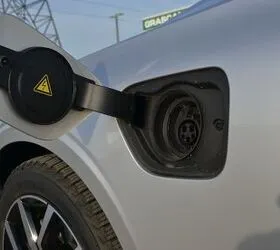 Charging port of the 2020 Volvo V60 T8, highlighting its plug-in hybrid capabilities