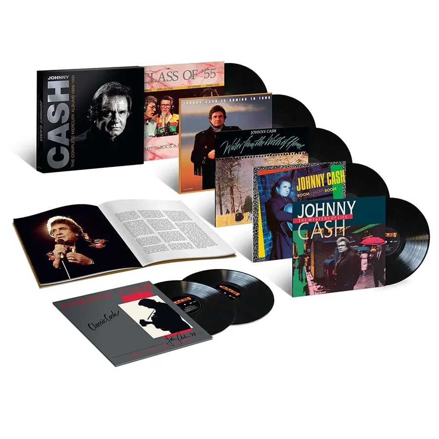Compilation album cover for The Complete Mercury Recordings 1986-1991, featuring Johnny Cash