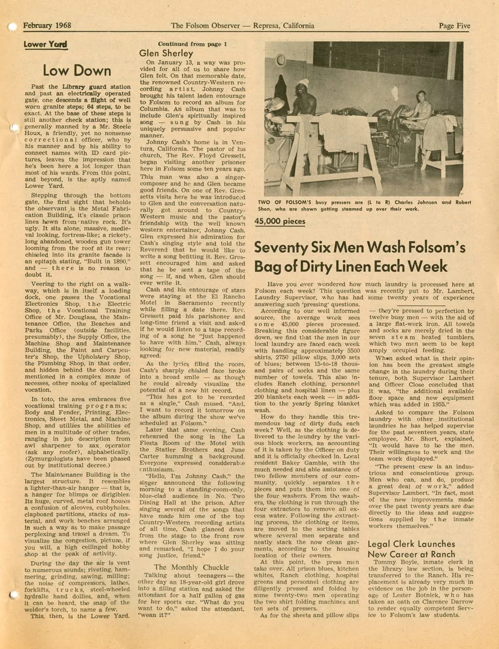 Continuation of the Folsom Observer front-page story on Greystone Chapel