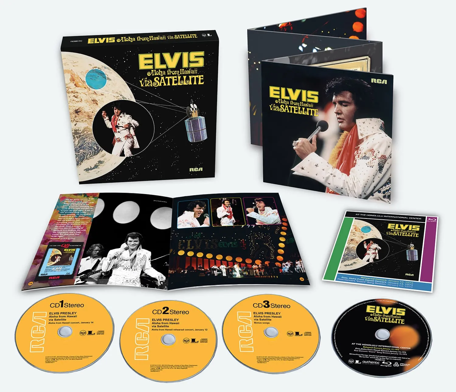 Cover art for the 50th Anniversary Edition CD set of Aloha from Hawaii