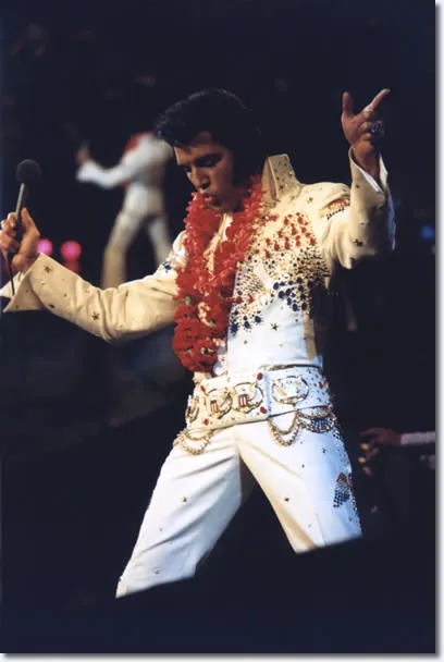 Crowd and stage at Aloha From Hawaii concert, January 14, 1973