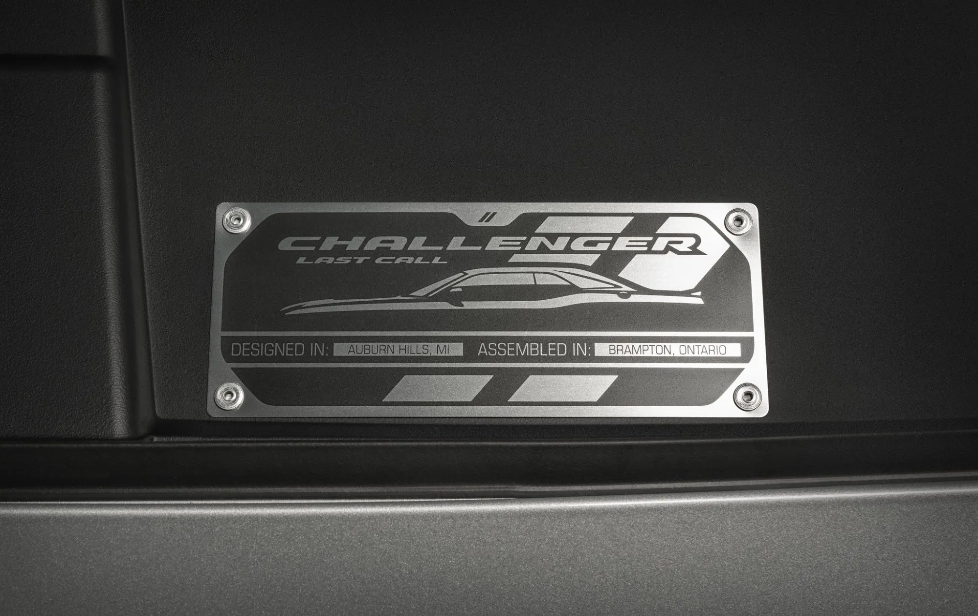 Custom owner accessory set for Dodge Challenger SRT Demon 170 including decanter and badges