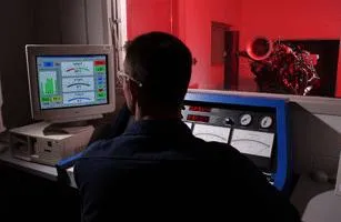 Cutting-edge automotive engineering technology in a modern facility