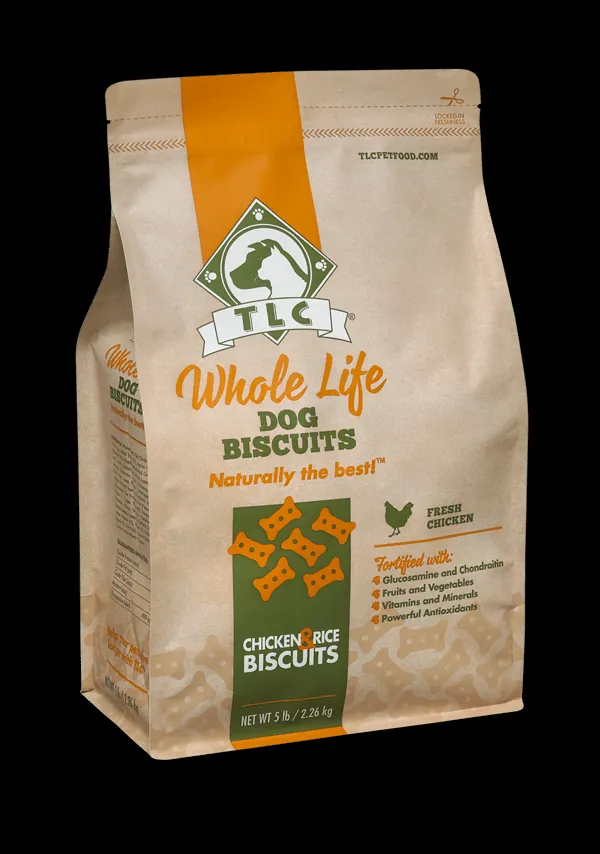 Delicious chicken and rice dog biscuits for training and dental health