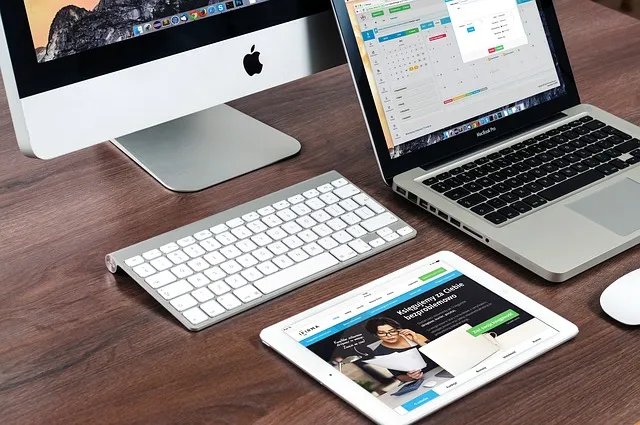 Desktop, laptop, and tablet screens, representing multiple device usage