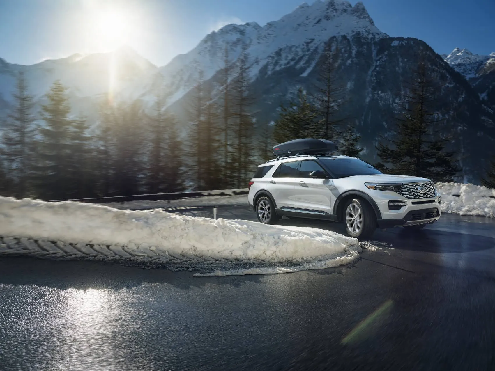 Detailed view of the Ford Explorer's advanced engine bay, highlighting its powerful and efficient powertrain options.