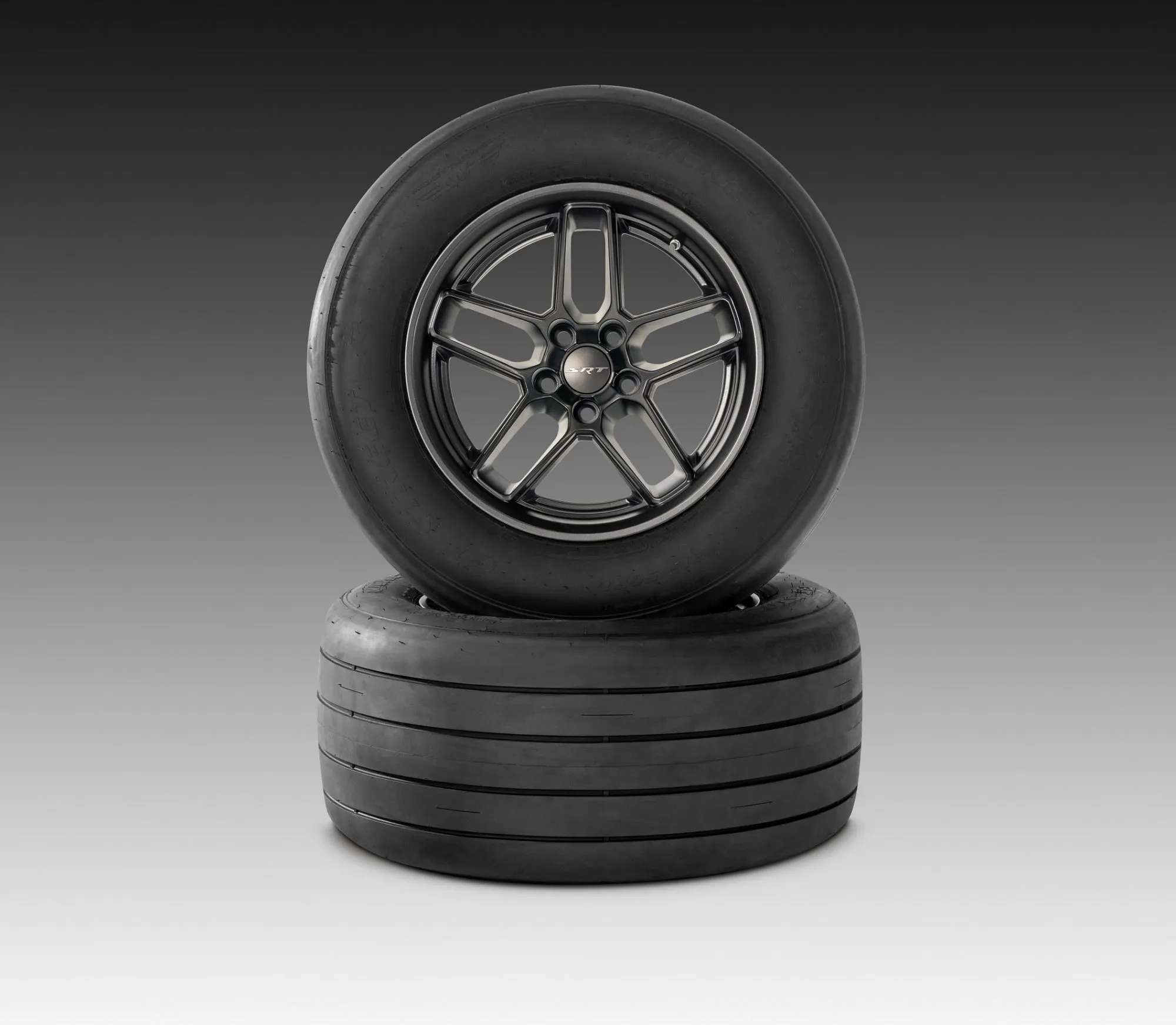 Dodge Challenger SRT Demon 170 equipped with massive Mickey Thompson drag radials and widebody flares