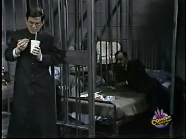 Eddie Murphy gleefully dancing while Johnny Cash sings in "Last Request" sketch