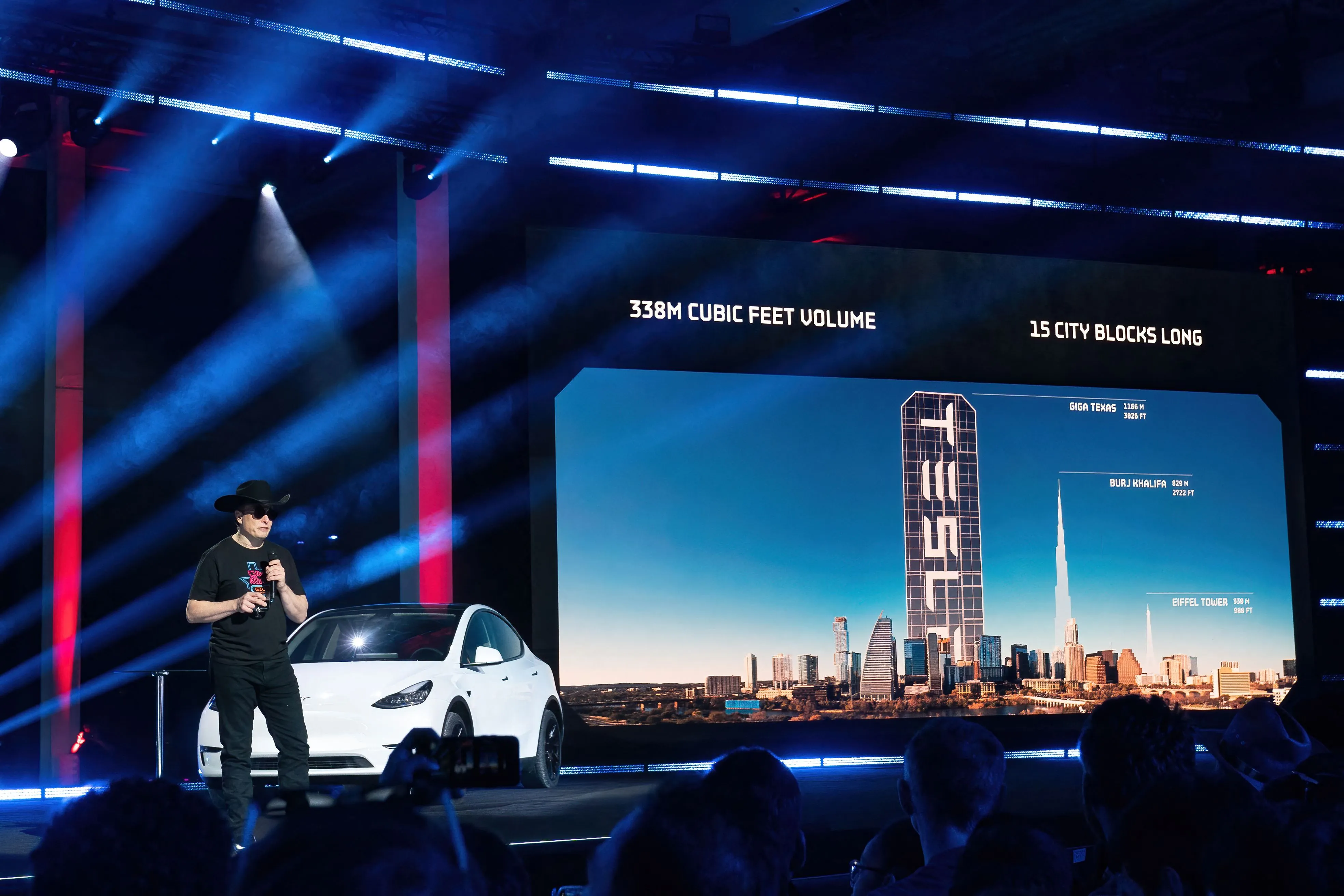 Elon Musk presenting Tesla's vision for AI and autonomous driving