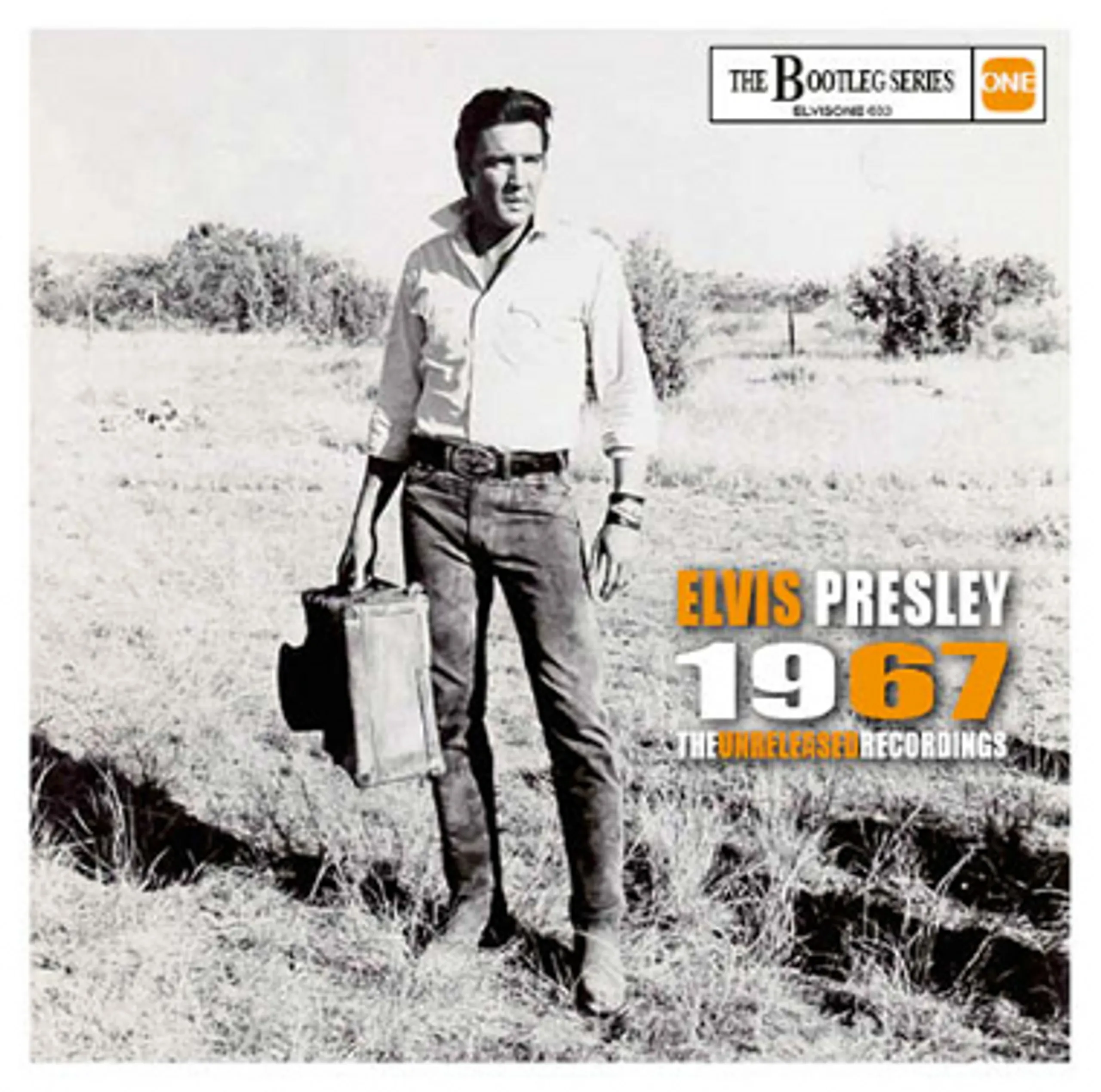 Elvis 1967 CD cover featuring a black and white photo of Elvis Presley and the album title