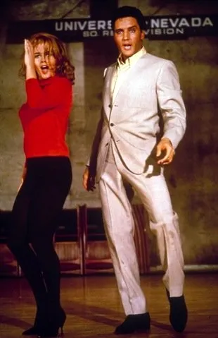Elvis and Ann-Margret laughing together