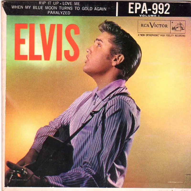 Elvis in the studio for My Baby Left Me at RCA