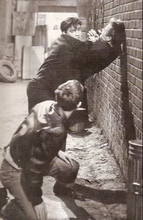Elvis Presley and Carolyn Jones in a scene from King Creole