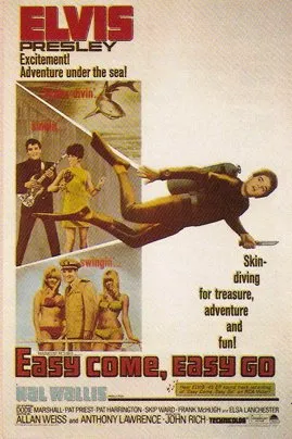 Elvis Presley as a Navy frogman in a promotional still from the movie "Easy Come, Easy Go"