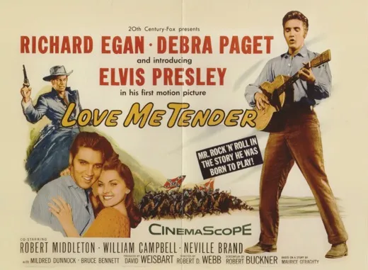 Elvis Presley in a scene from "Love Me Tender"