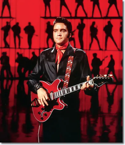Elvis Presley in his black leather suit for the '68 Comeback Special