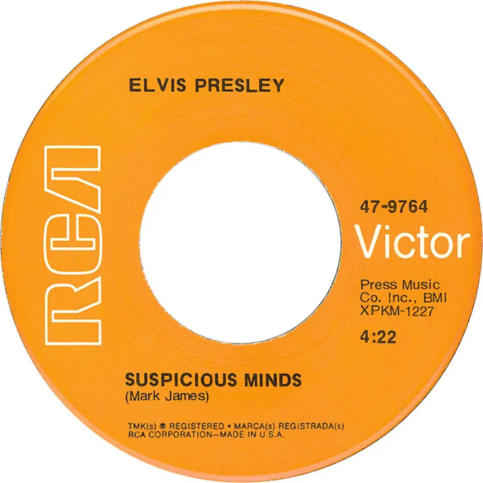 Elvis Presley performing Suspicious Minds in 1969