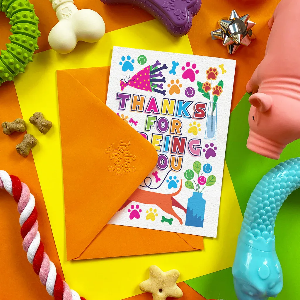 Envelope for Thanks for Being You edible dog card