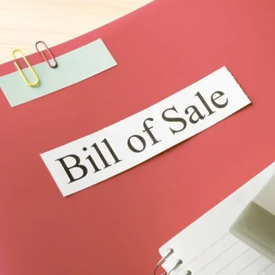 Example of a bill of sale for a classic car transaction
