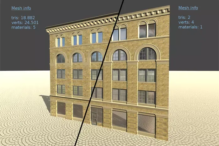 Example showcasing the effectiveness of texture baking on a 3D model