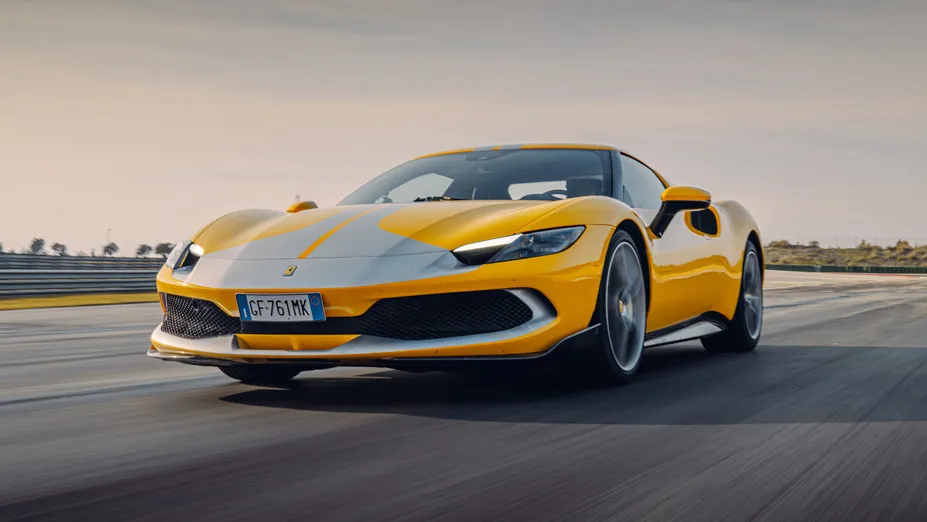 Ferrari 296 GTB in dynamic track action