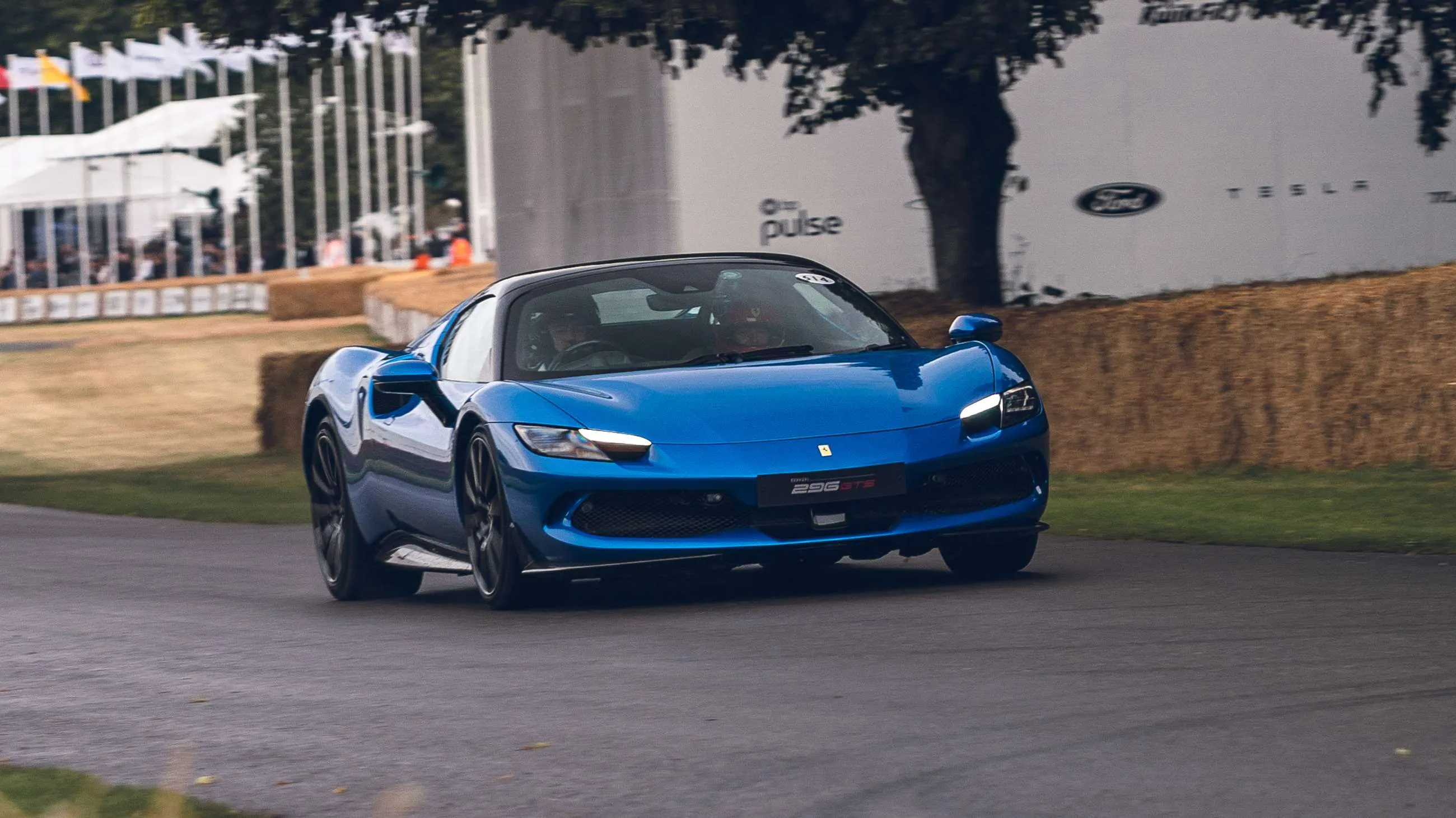 Ferrari 296 GTB mid-engine supercar at Festival of Speed