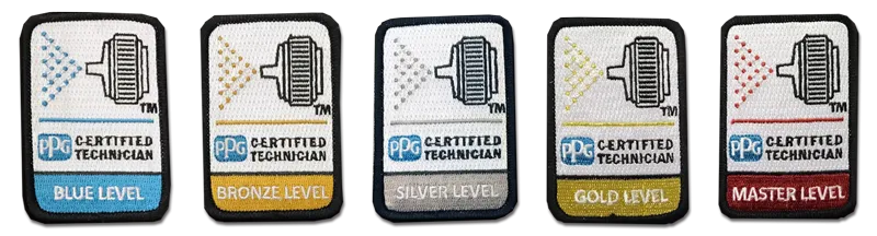 Five levels of automotive refinish certification